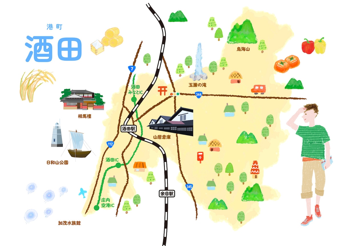 親しみのある手描きのかわいい地図を作成します 伝わりやすく親しみのある手描き地図を制作します。 イメージ2