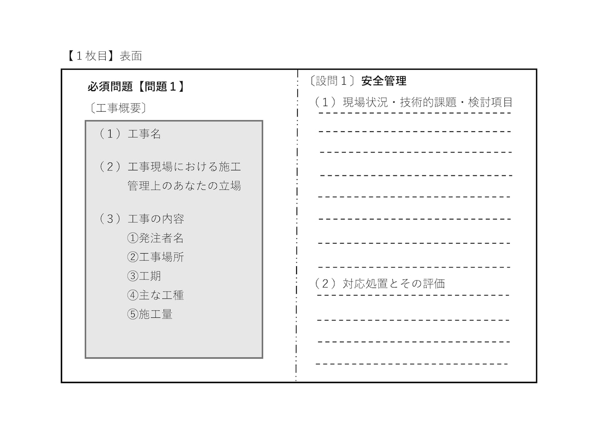 1級土木（実地試験）の合格論文を販売します 添削済の６つの出題項目ごとの経験論文を公開します イメージ3