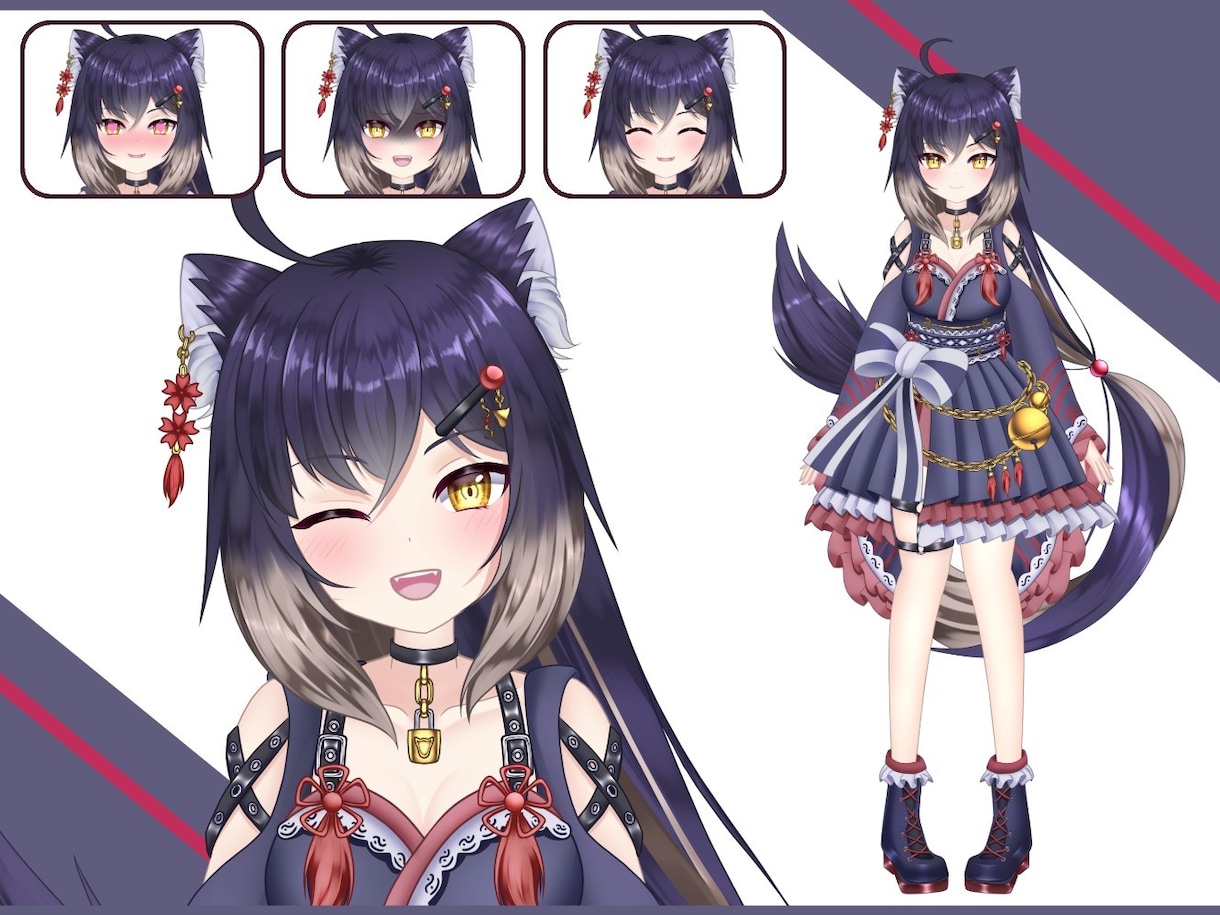 期間限定！９万円でVtuberモデル一括制作します 全行程を一括制作/モデリング/イラスト持ち込み可/制作実績有 イメージ7