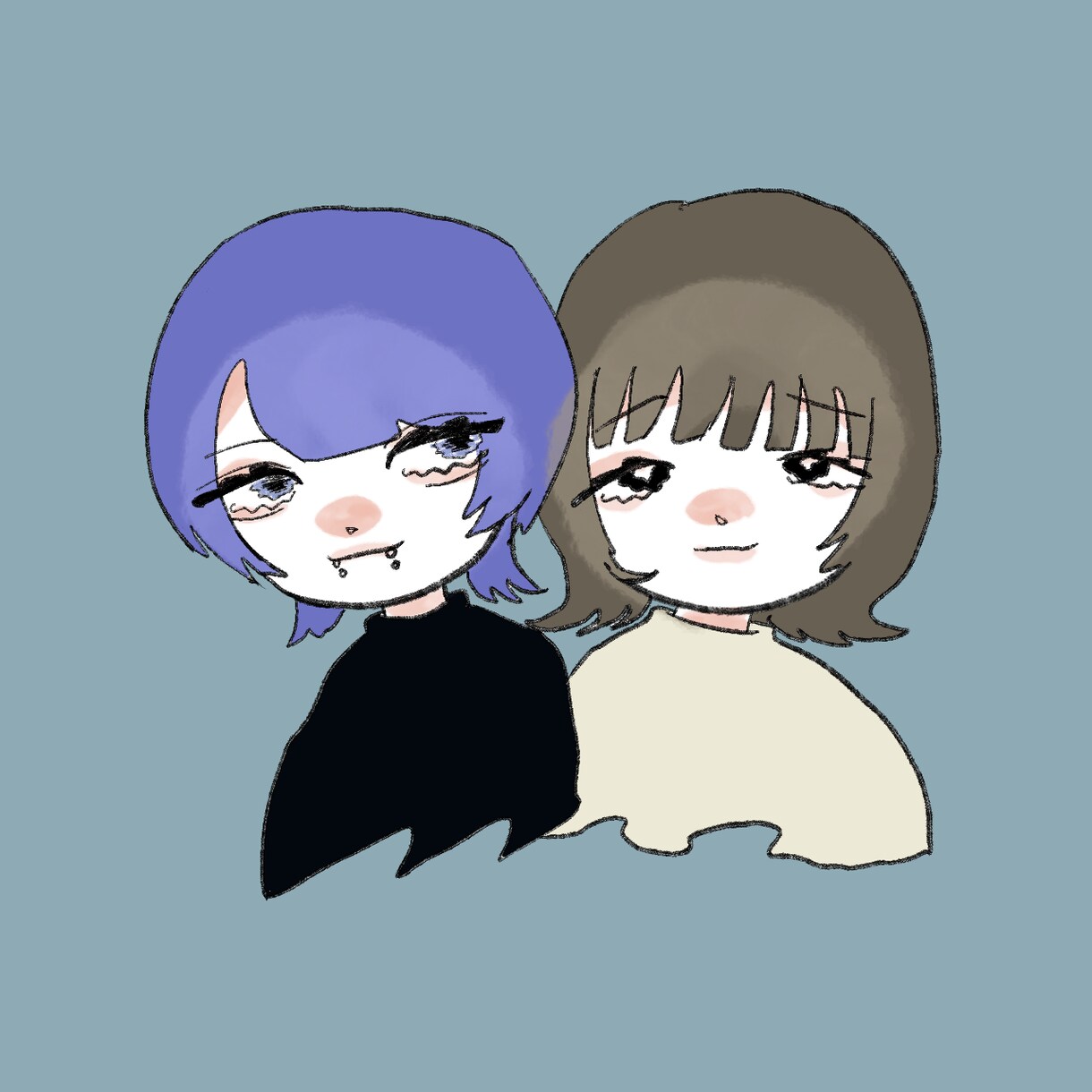 オリジナリティ溢れるアイコン作成いたします 少し変わった絵柄でかわいくアイコンづくりを イメージ6