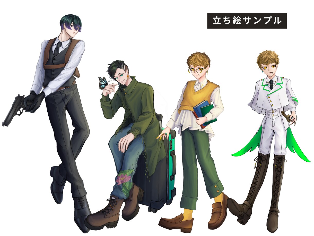 TRPG向け！立ち絵描きます 表情差分・小物の追加も対応してます！ イメージ1