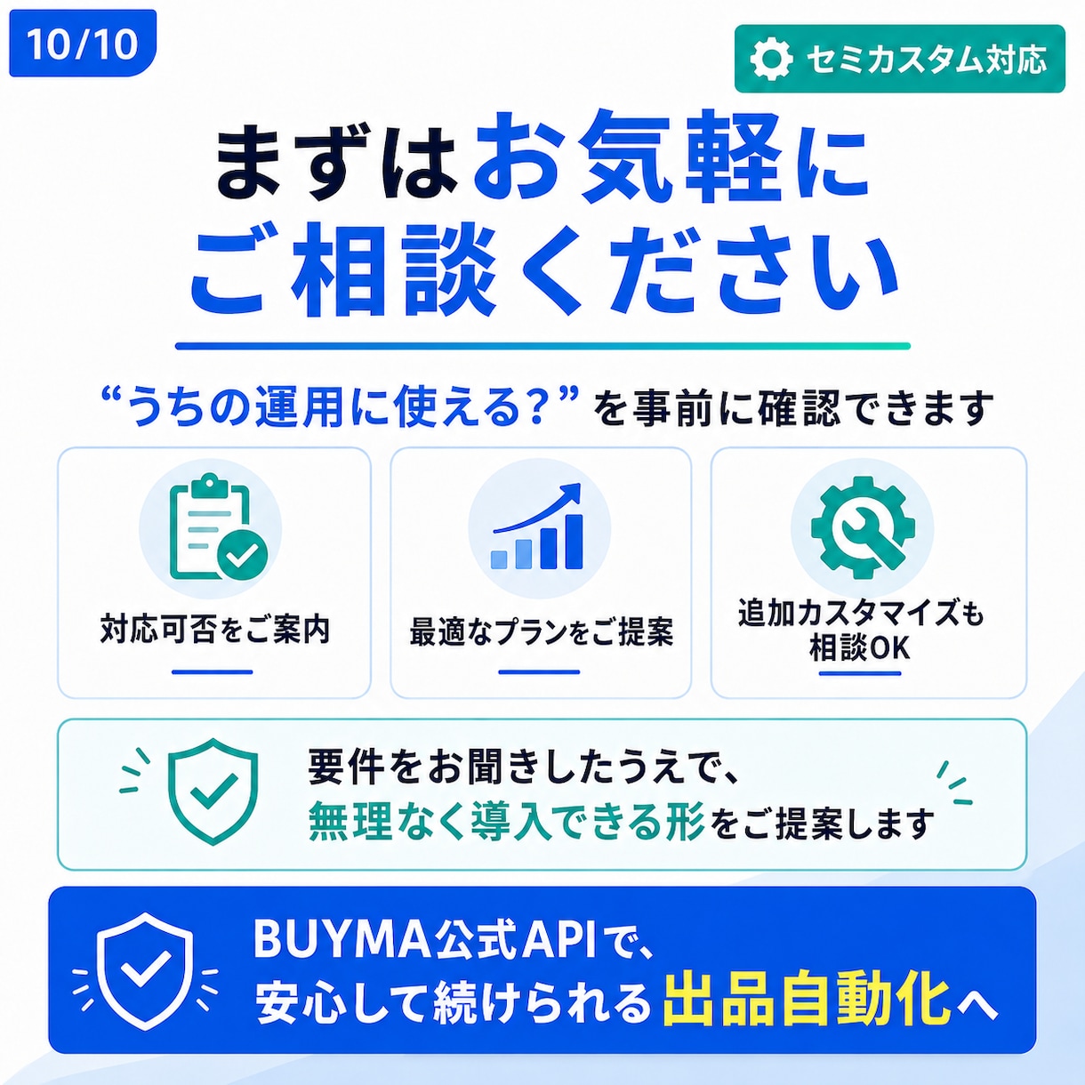 BUYMA_出品自動化｜公式APIで実現します 「汎用ツールは合わない」「自動化はBANが怖い」を解決します イメージ10