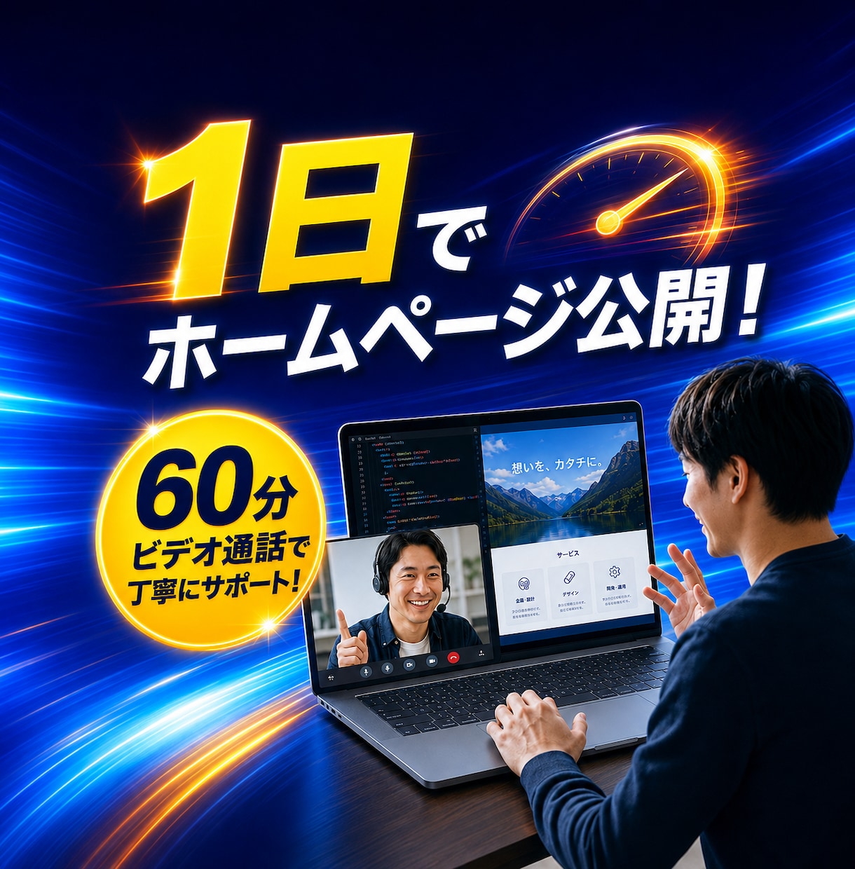 Claude codeでサイト公開のサポートします Claude codeで自社サイト公開まで完全サポート！ イメージ2