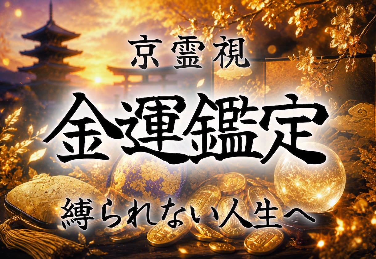 金運上昇｜京霊視術で平穏・豊かな生活へと導きます 焦り・苦しみ・困窮｜経済的に切迫した状況を打破する特級霊視術 イメージ1