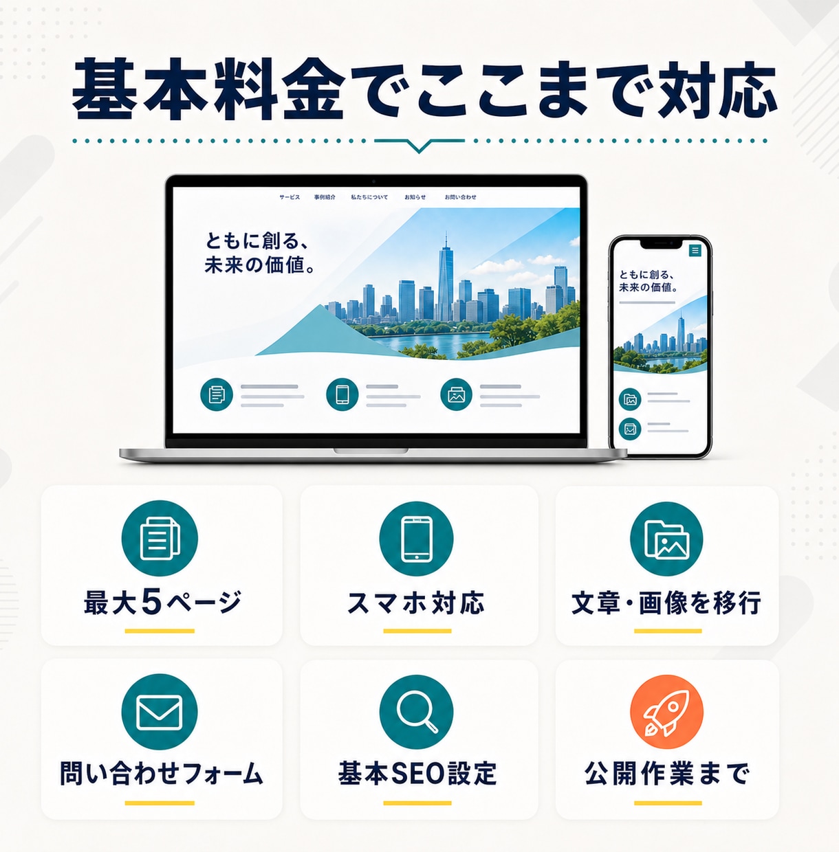 URLを送るだけでホームぺージをリニューアルします 原稿・写真不要。最短7営業日でスマホ対応 イメージ3