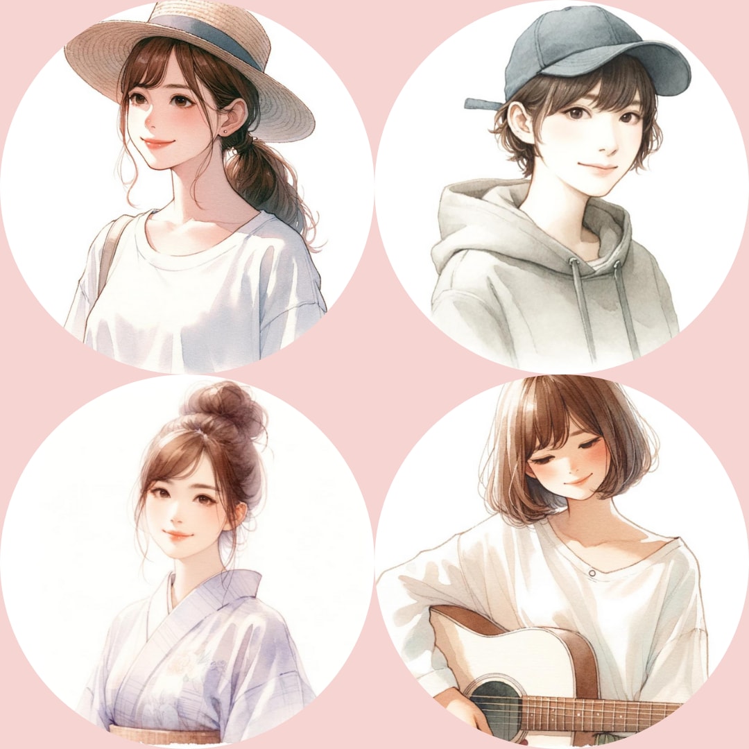 残り3名様　特別価格おしゃれ水彩画アイコン描きます ♡商用利用OK♡カラーオプション無料♡〜5日のスピード納品 イメージ2