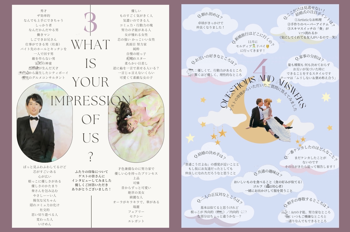 ｵｼｬﾚと言われる結婚式プロフィールブック作れます 雑誌Sweet風❤︎文字写真挿入のみで簡単にオトナカワイイ♡ イメージ5