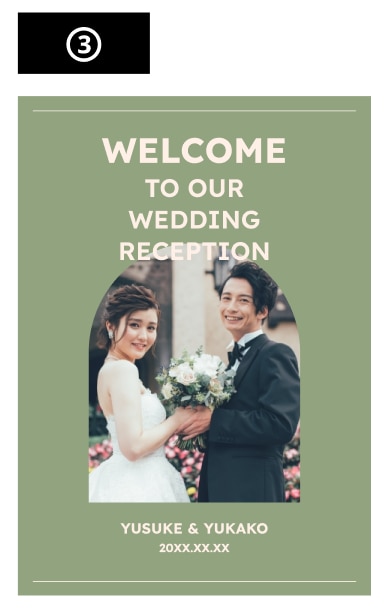 韓国デザイン風のウェルカムボードを作ります 急ぎで結婚式のウェルカムボードが必要な方へ イメージ4
