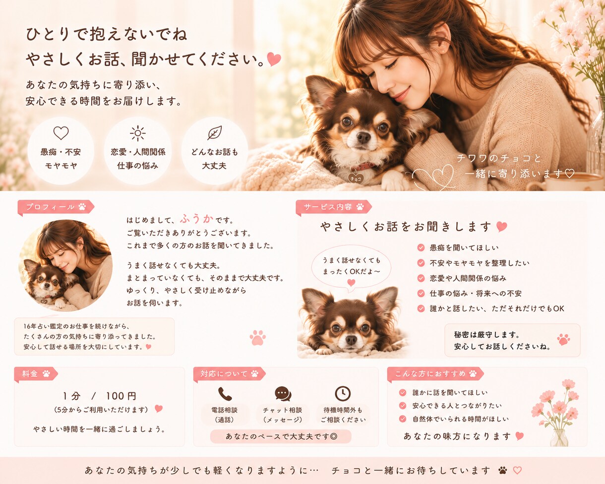 3分でも話しませんか？モヤモヤがスッキリします 3分でも心が軽くなるお話し相手になります。 イメージ1