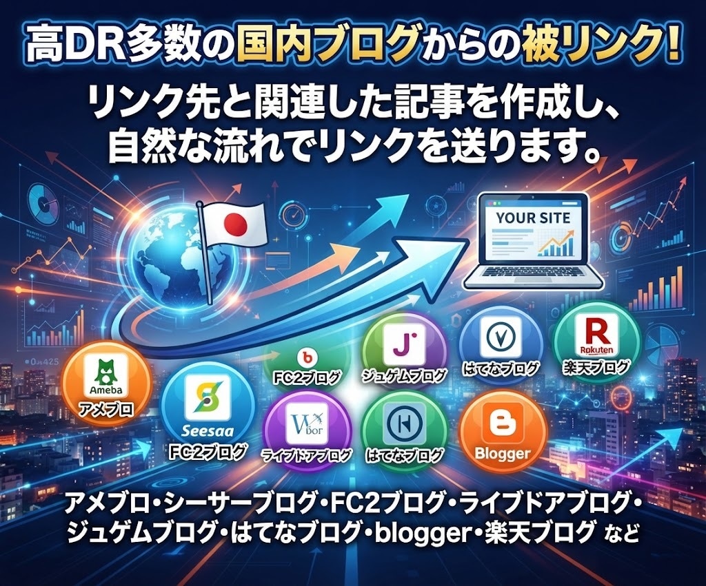 被リンク10本:格安でWEB集客・SEO対策します 国内運営・スパム無し！高パワーサイトの記事からリンクします。 イメージ2