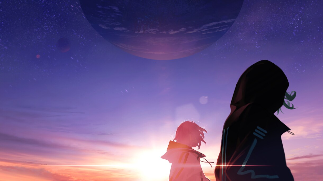 個人様用／アニメ風のイラストを1枚制作します キャラクター＋背景も可能です。動画サムネイルにもどうぞ☺️ イメージ7