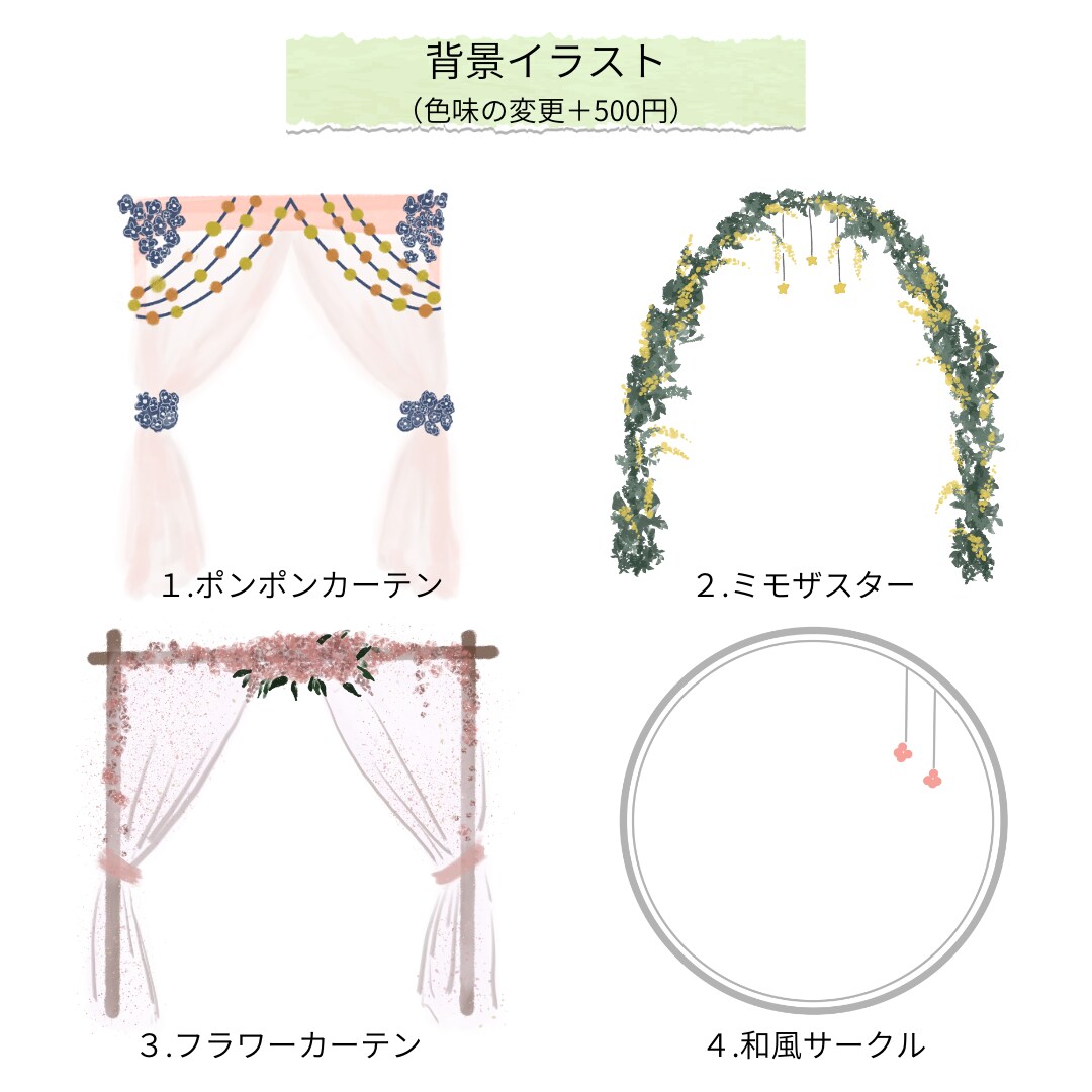 お試し◎大人かわいいウェルカムボード作成します 世界に一つの完全オーダーメイドウェルカムボード♡ イメージ2