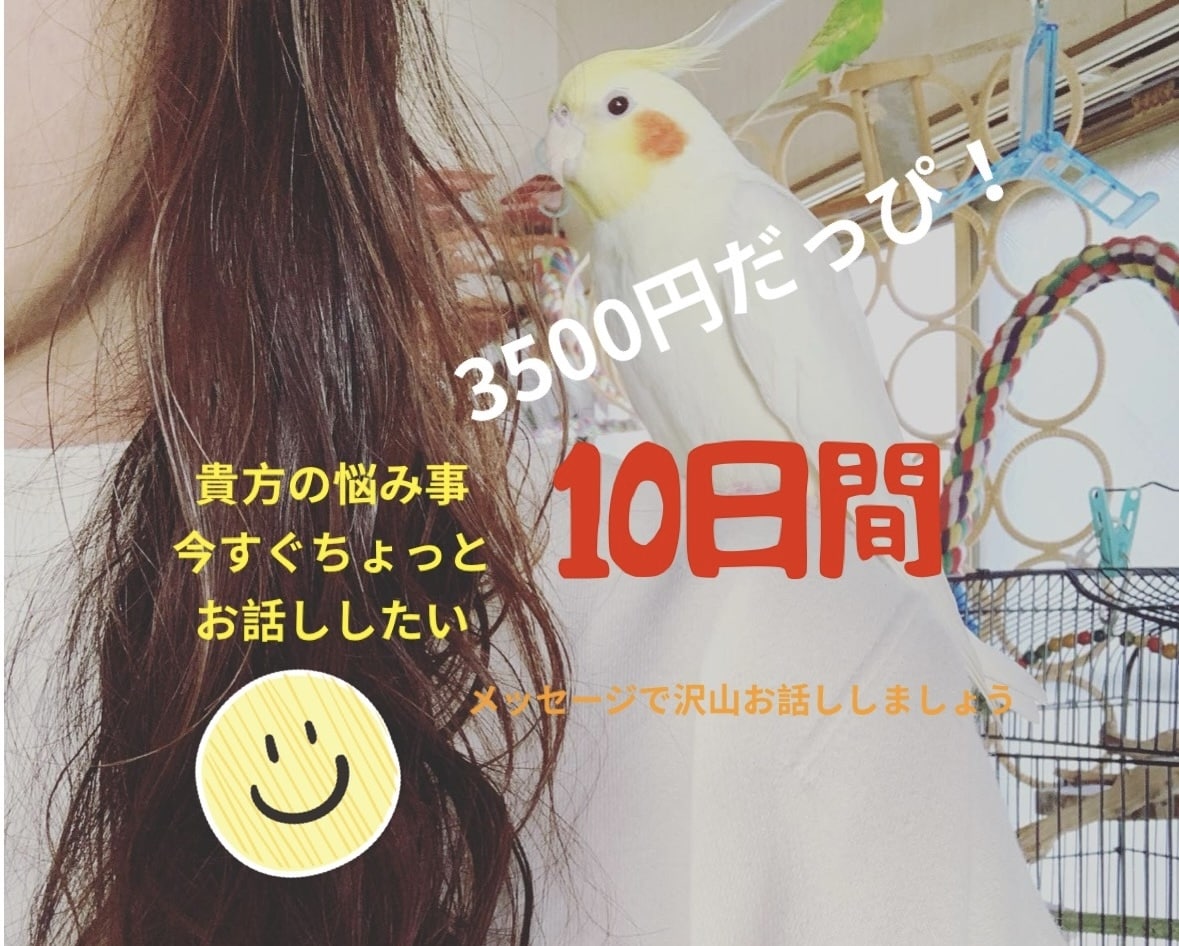 ちょっとだけ話したい、悩み相談貴方に寄り添います 男女問わず10日間いつでもお話し相手になります イメージ1