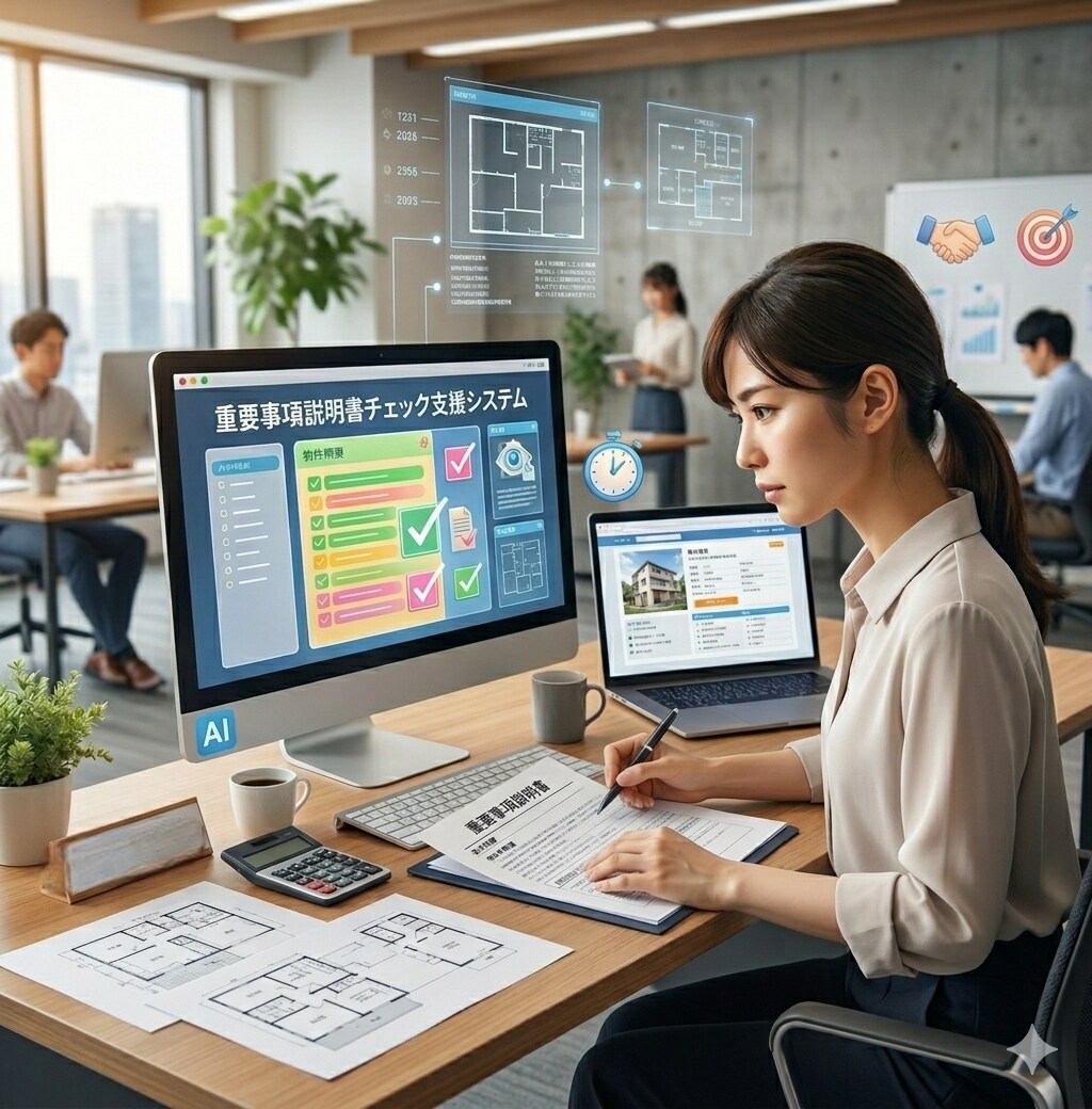 不動産の取引をする方の契約内容のチェック支援します 宅建士が独自開発したAIツールで重要事項説明書の確認支援 イメージ2