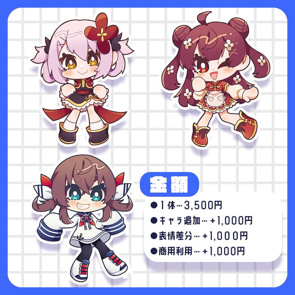 SDキャライラスト制作致します 動画やグッズに使用可能なポップで可愛いイラストを制作します！ イメージ3