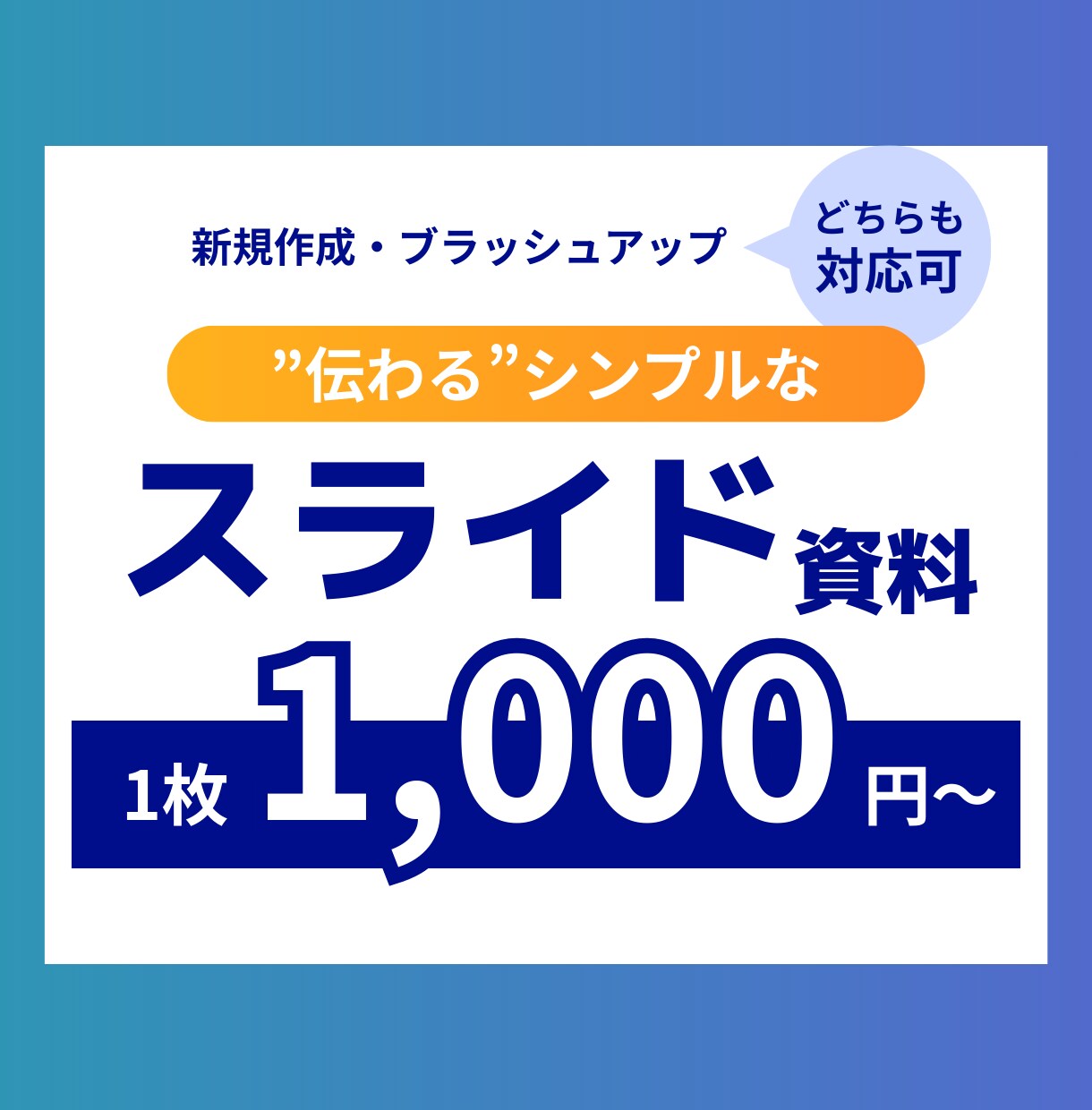 シンプルなスライド資料を作成します カチッとした営業資料からカジュアルなSNSコンテンツまで！ イメージ1