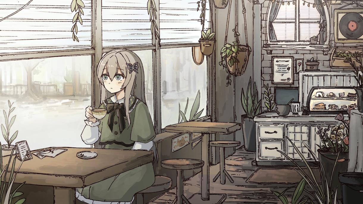 背景付き一枚絵 /MVイラスト/挿絵など描きます 密度の高いペン画風イラストや背景、厚塗りが得意です イメージ7