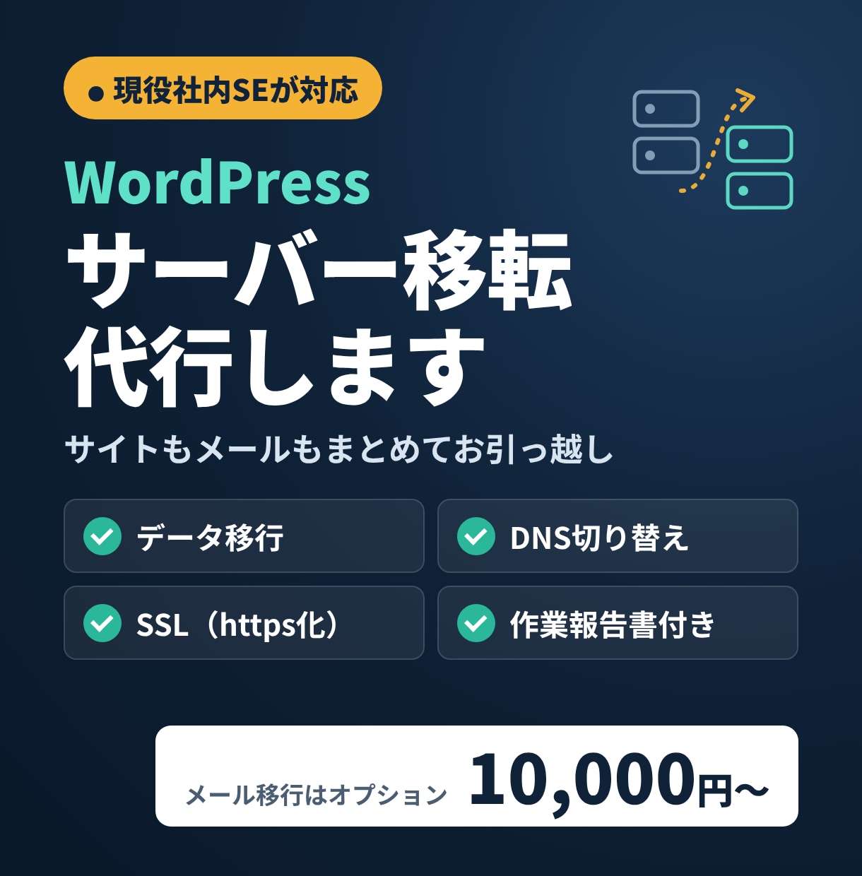 WordPress・メールのサーバー移転代行します DNS・SSL・メールまで一括｜報告書付き・メッセージ完結 イメージ1