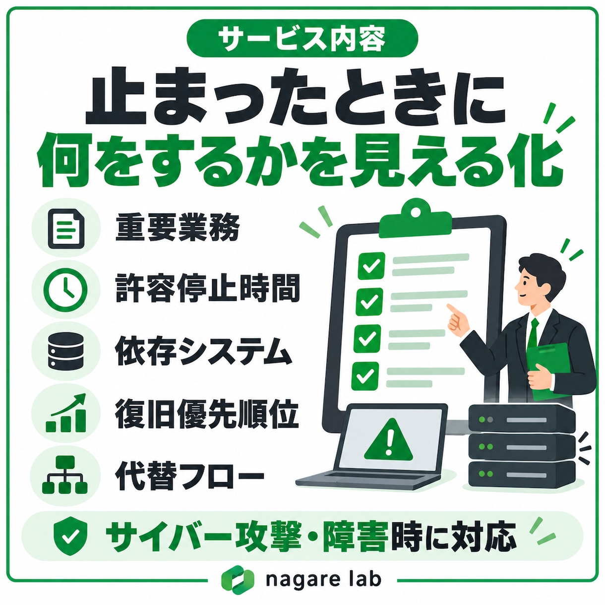 システム停止時の業務継続フローを整理します サイバー攻撃・障害時に「何が止まるか」を可視化 イメージ2