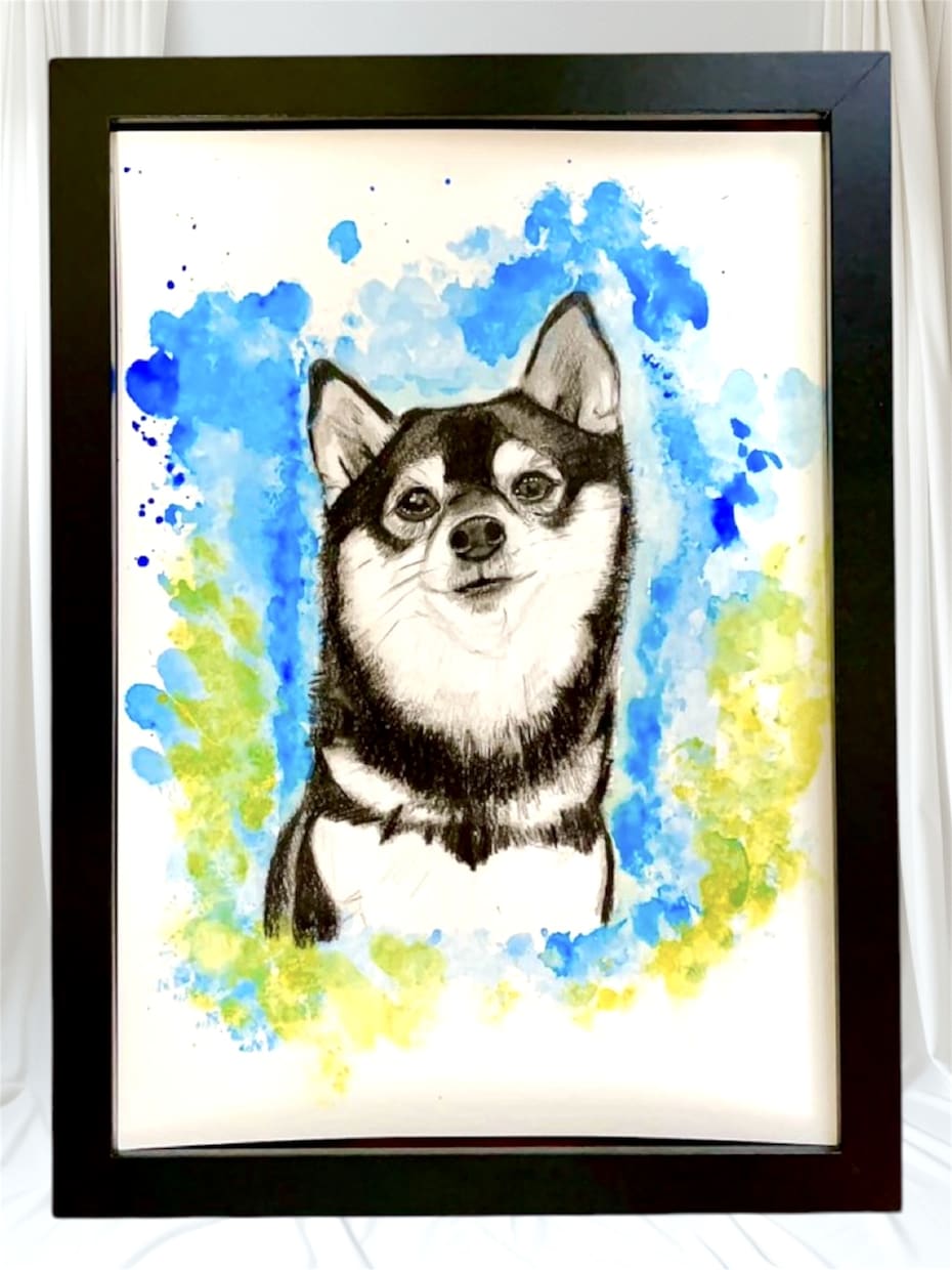 大型犬も大歓迎！A4サイズ愛犬イラスト描きます スマホの中の「お気に入り」を、壁に飾る「芸術」へ。 イメージ1