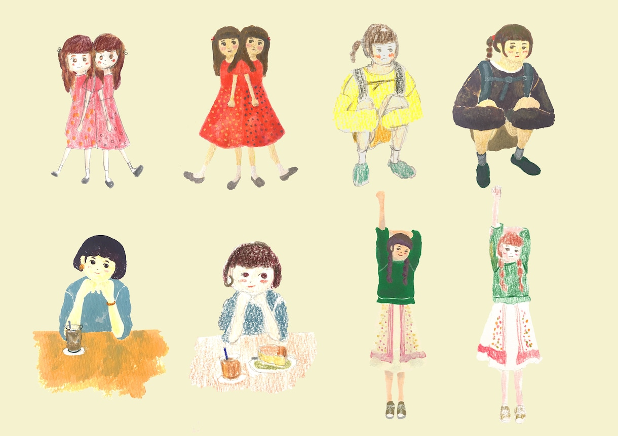 イラスト描きます 手描きタッチのほっこりイラストです。 イメージ2