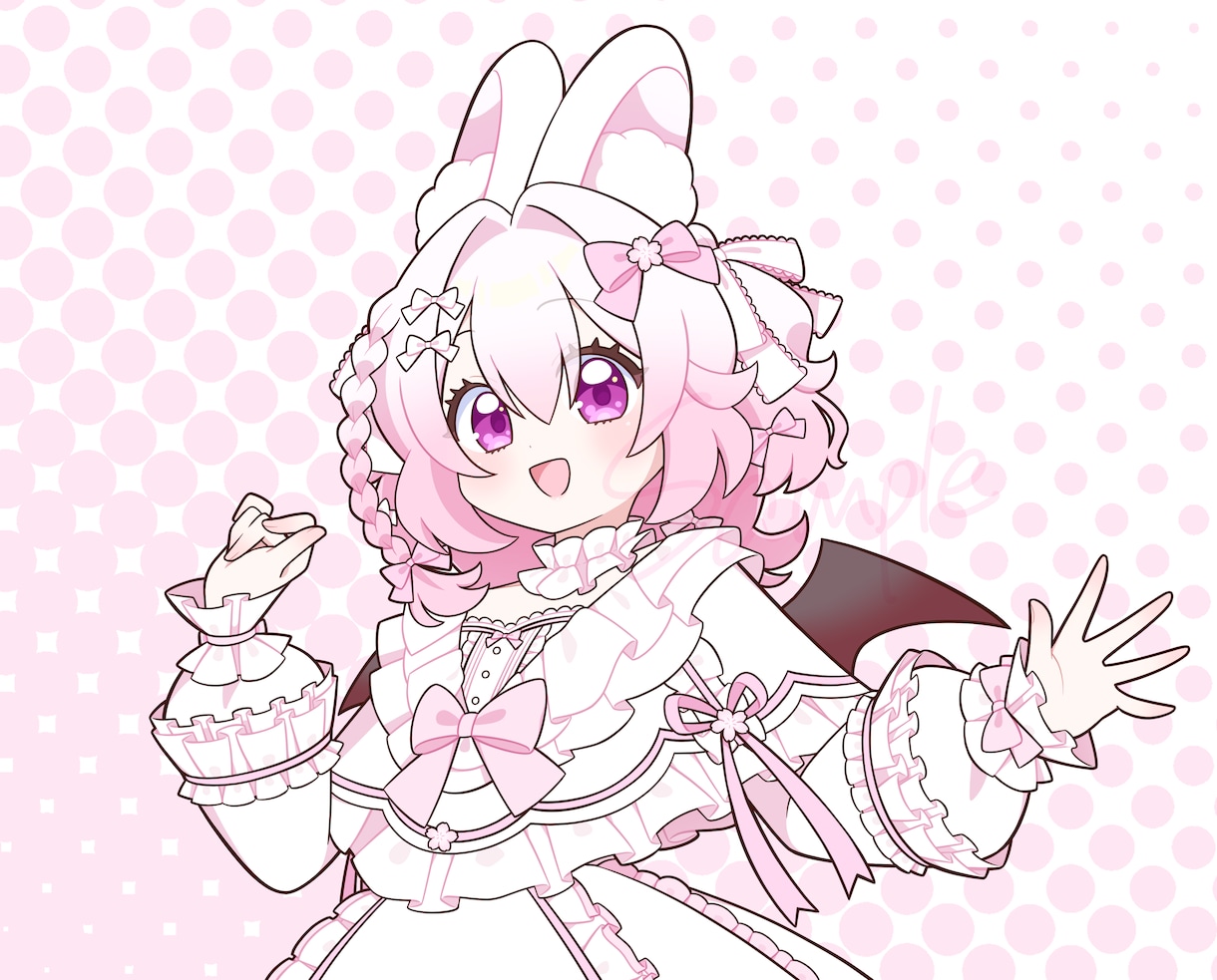 かわいい雰囲気のイラストを制作します シンプルなアニメ塗りのイラストです イメージ2