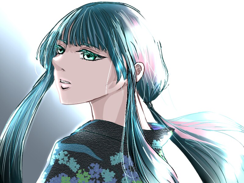 顔から胸あたりまでのイラストを描きます 中性的、綺麗め、ミステリアスな絵を描きます。 イメージ1
