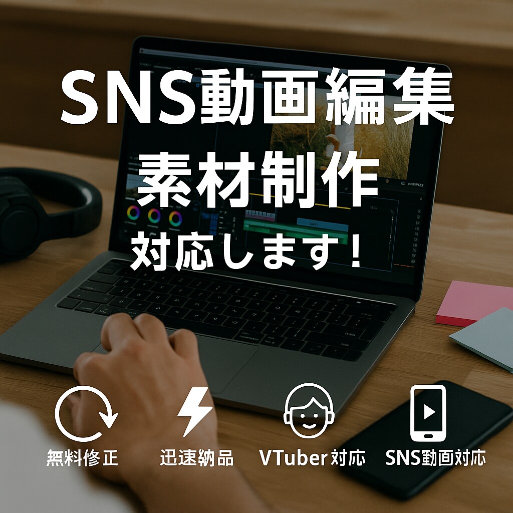 SNS動画編集からオリジナル素材作り編集します VTuberもSNSもあなたの世界観を具現化します イメージ1