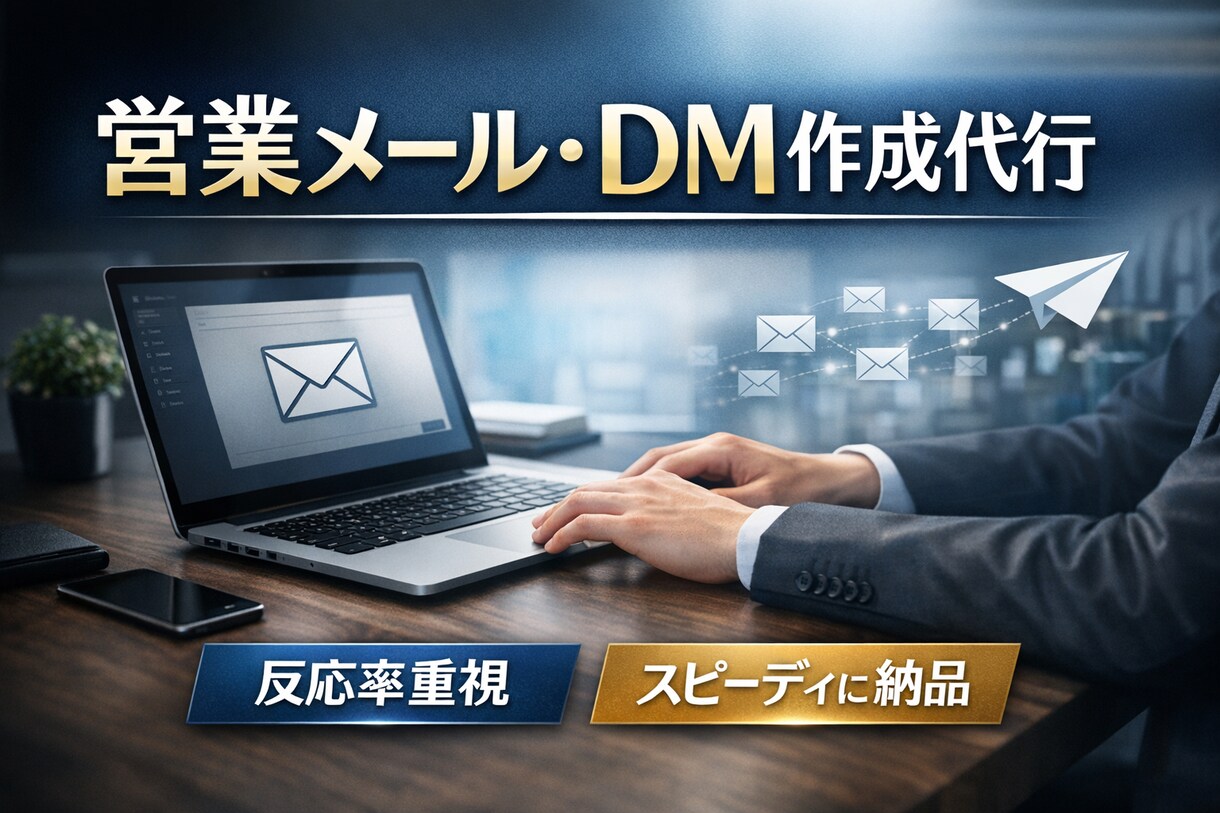 反応率重視　営業メールDM作成を代行します 反応率を意識した営業コンテンツを作成します イメージ1
