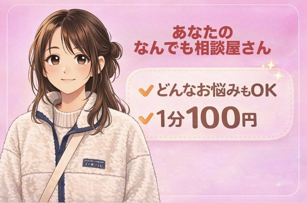 1分だけでも大丈夫！なんでも聴きます ちょっと聞いて〜でもOK！泣いちゃうような話もして大丈夫！ イメージ1