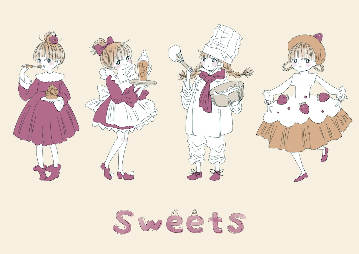 商用可★レトロな女の子イラスト描きます 歌みたイラスト・配信サムネ、レトロなグッズにもオススメ！ イメージ7
