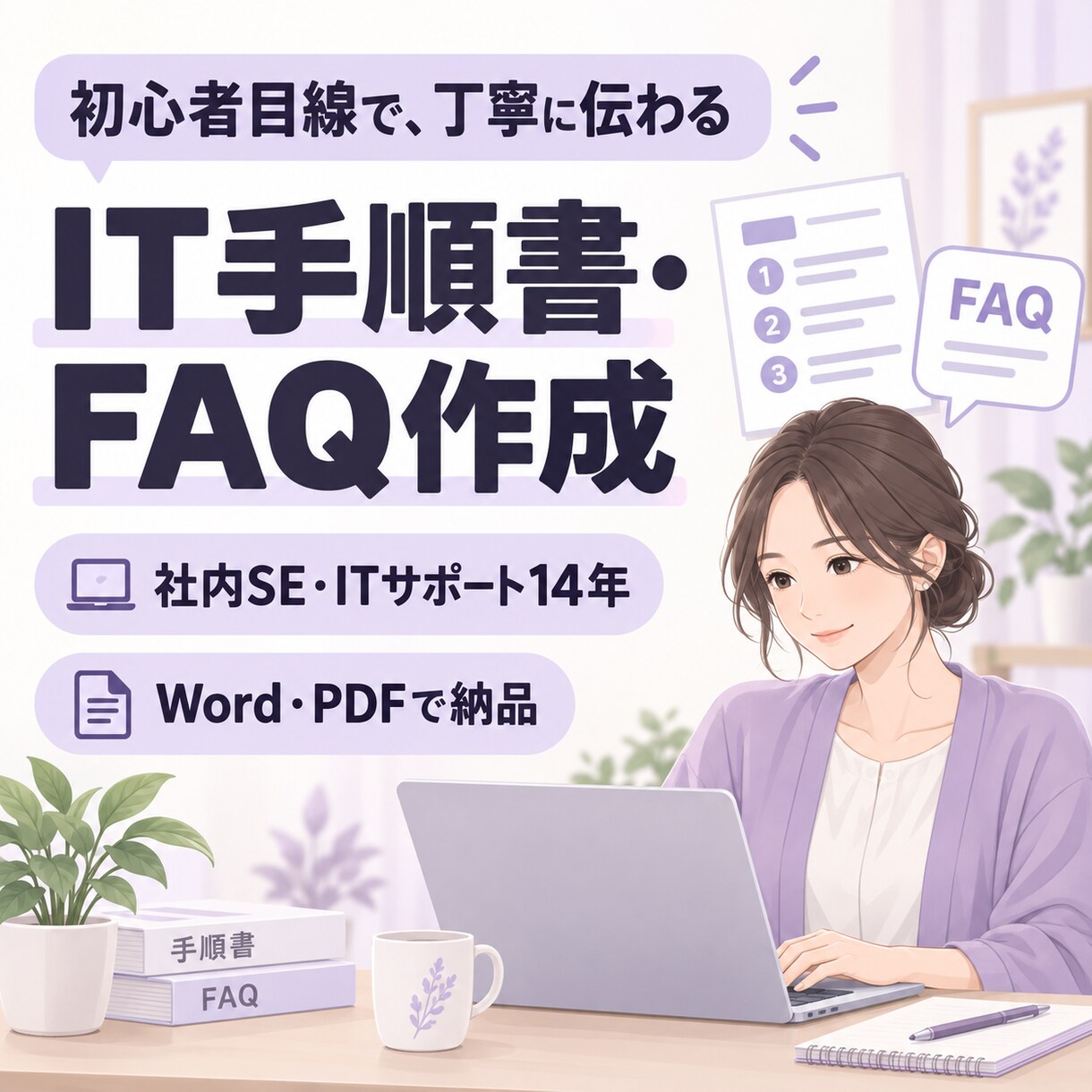 初心者向けIT手順書・FAQを作成します IT初心者にも伝わる、見やすく丁寧な資料を作成 イメージ1