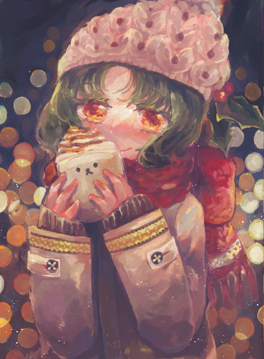 どこか懐かしくかわいい空気感あるイラスト描きます お誕生日絵、印刷物、動画、グラフィックに 【リテイク無制限】 イメージ1