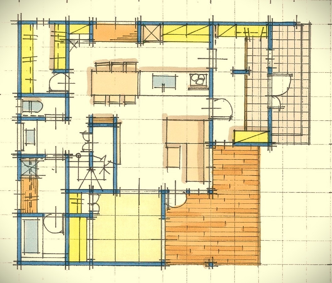 一級建築士が「今の間取り図」をアップデート致します ▶︎住宅設計30年のキャリアを活かした「間取り図」提案です。 イメージ2