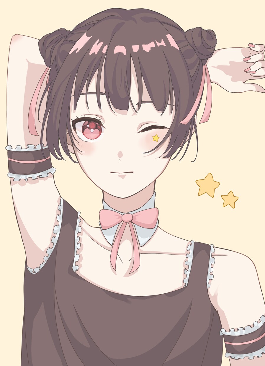 1枚絵やアイコン、ヘッダーなどのイラストを描きます 女性キャラ男性キャラどちらでも！クールな女性キャラが得意です イメージ1