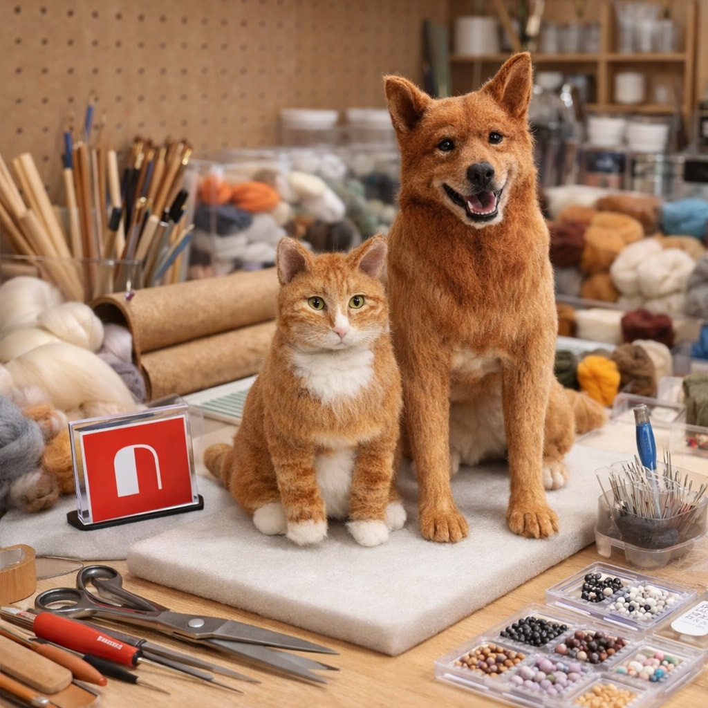 写真から作るオーダーメイド羊毛フェルトペットます 提供内容：彫刻犬猫そっくりぬいぐるみ イメージ3