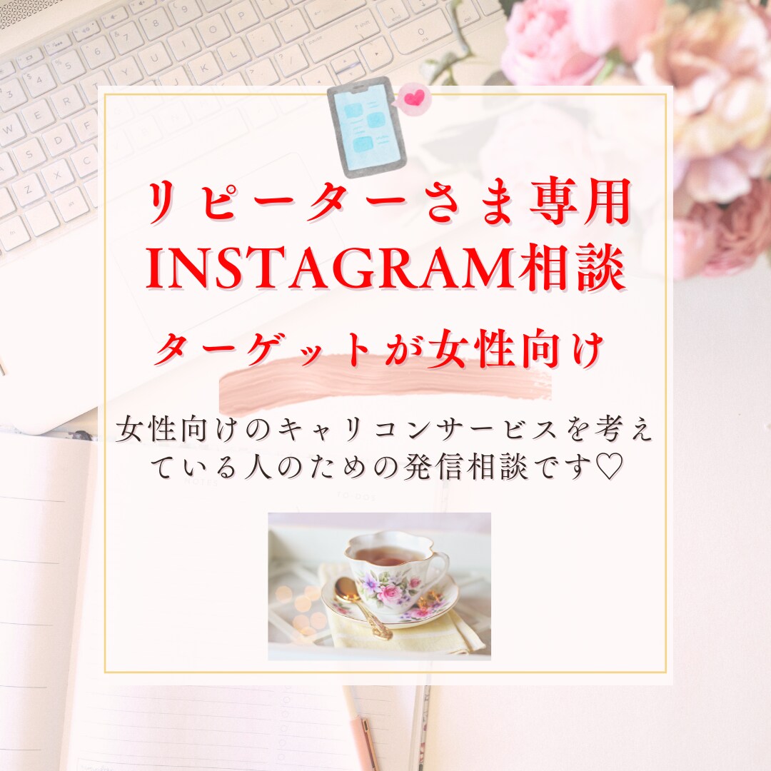 リピーター様 60分Instagram相談のります SNS運用からの集客を目指してるキャリコン・講師業 イメージ1