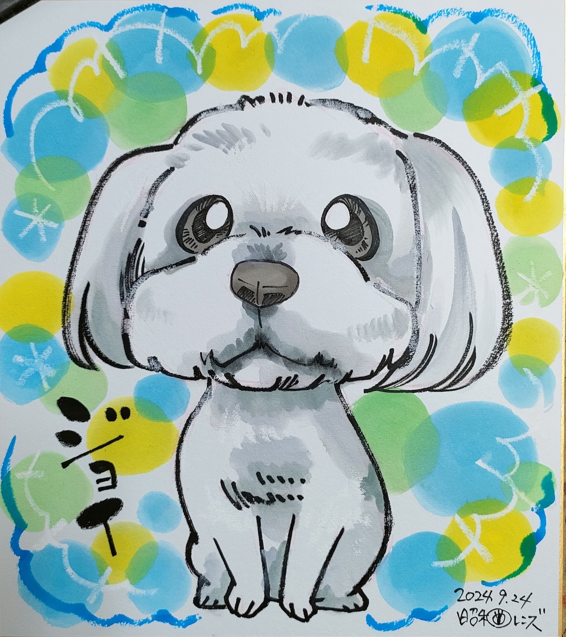 天使の一枚！ペットちゃん用似顔絵描きます 家族の一員、かわいいペットちゃんの似顔絵をお届けいたします イメージ9
