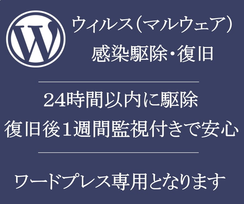 マルウェア・ウィルス・不正アクセス除去します 最新型も拾える独自のコマンドで検出・除去し１週間監視致します イメージ1