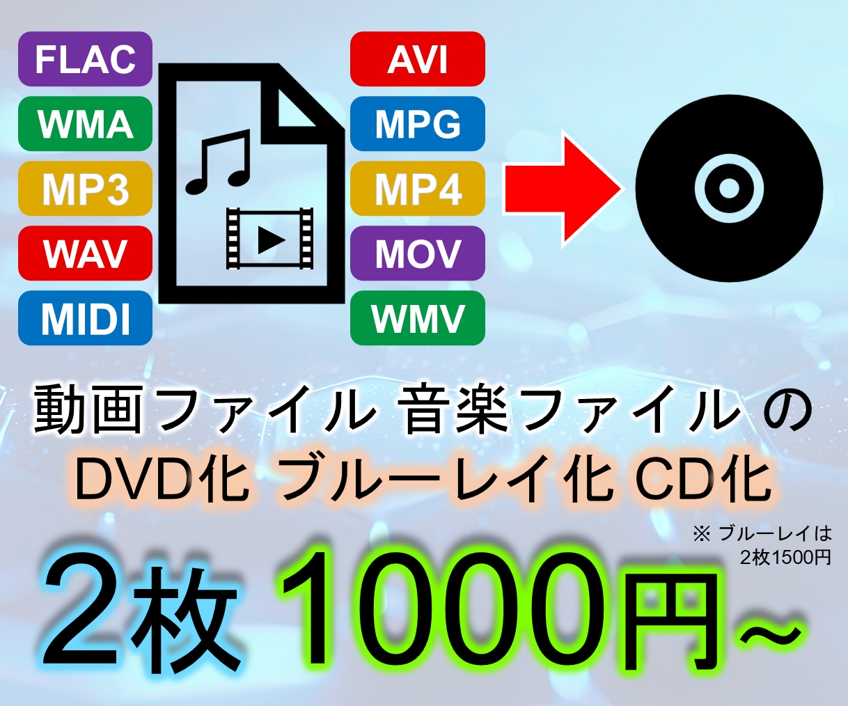 動画・音声ファイルをDVD化・BD化・CD化します スマホ・カメラ等で撮った想い出の映像をカタチに！ イメージ1