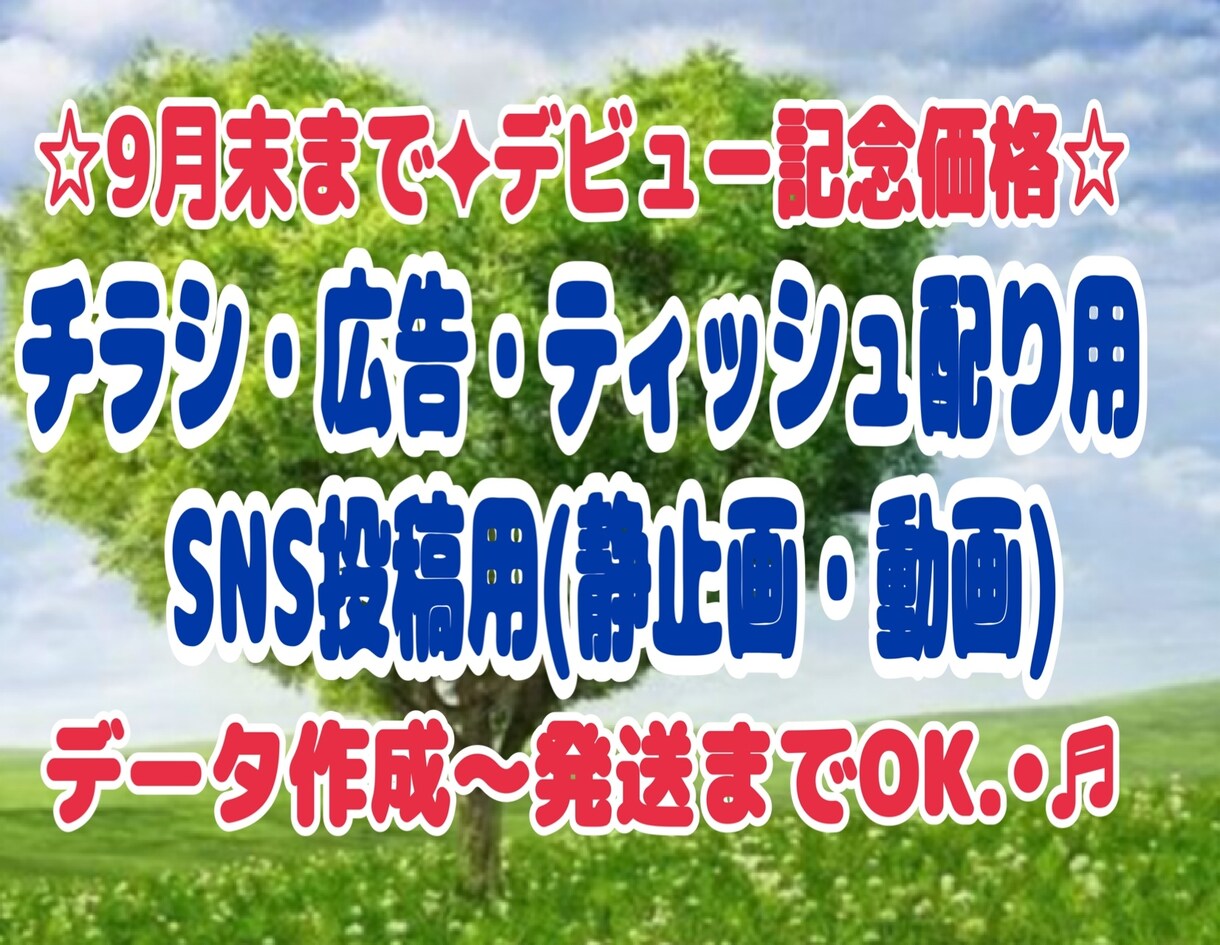 反響抜群☆なチラシや広告を目指します ☆︎9月末まで記念価格✦︎SNS用の広告も作成可能です︎✦︎ イメージ1