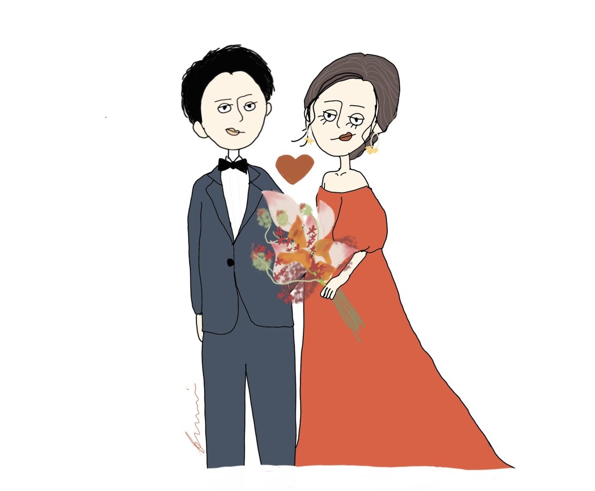 似顔絵イラスト描きます 結婚式のウェルカムボード等結婚式のアイテムに是非 イメージ8
