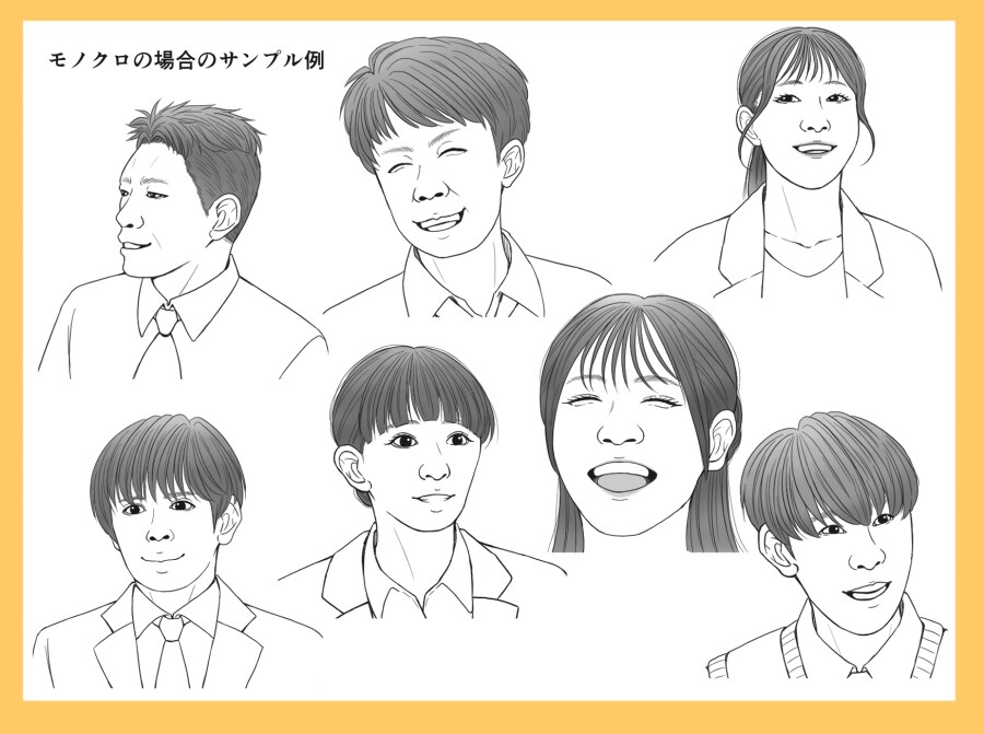 リアルさで印象強く！覚えてもらえる似顔絵を描きます 自己アピールやプレゼントに最適！髪形や服装も変更出来ます イメージ5