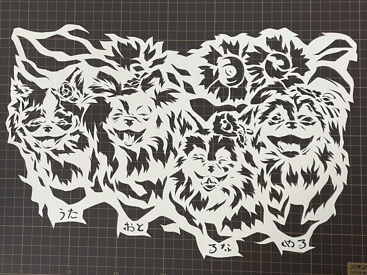 切り絵で似顔絵作成します アイコン用、友達、推しやペットの似顔絵を切り絵作成します。 イメージ9