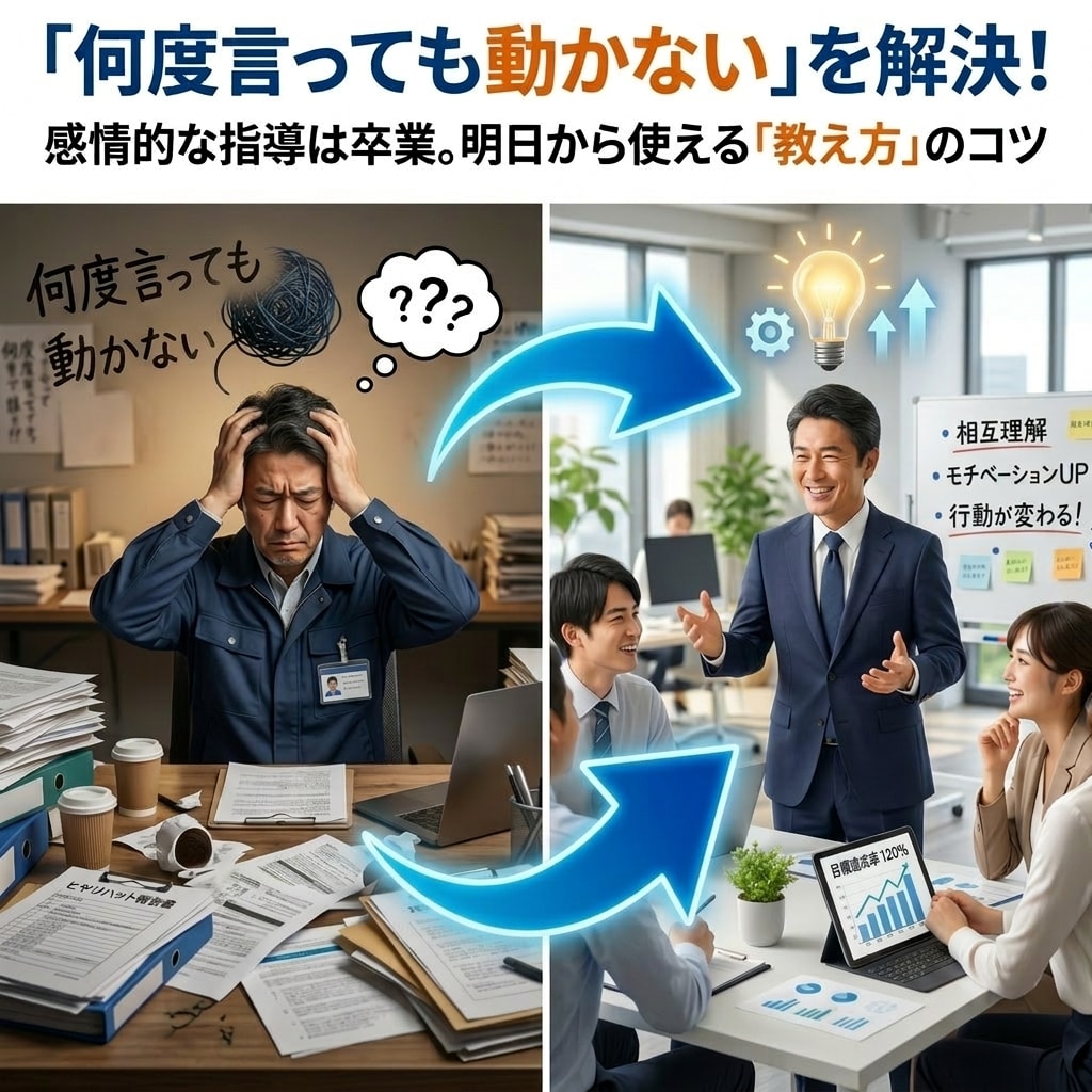 何度言っても動かないを解決！自ら動く教え方教えます 「自分でやる」は卒業！部下が自ら動くチームに変わる教え方 イメージ1