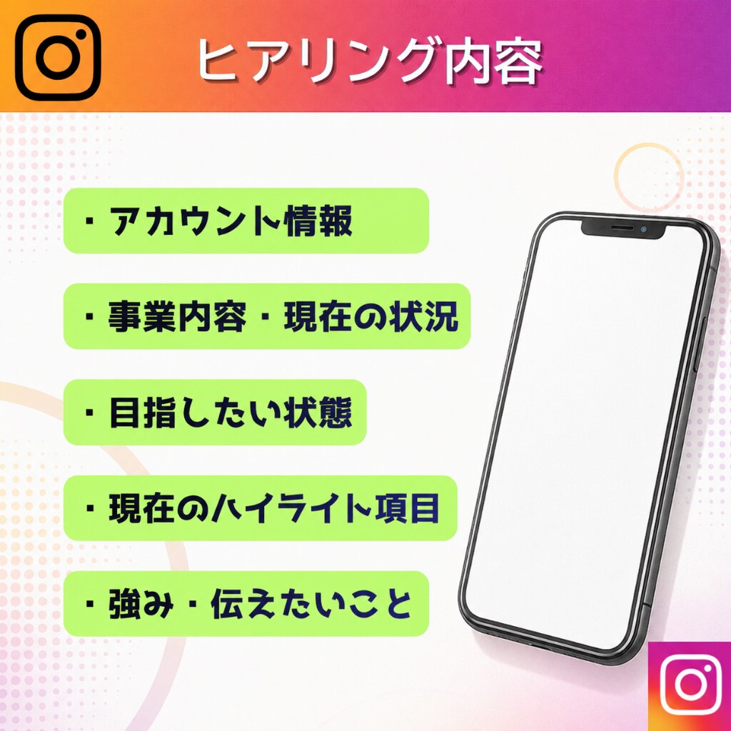 見られて終わるインスタを相談に繋がる形へ改善します 投稿後の迷子を防ぎ、相談までの流れを具体案で丁寧に整理します イメージ8