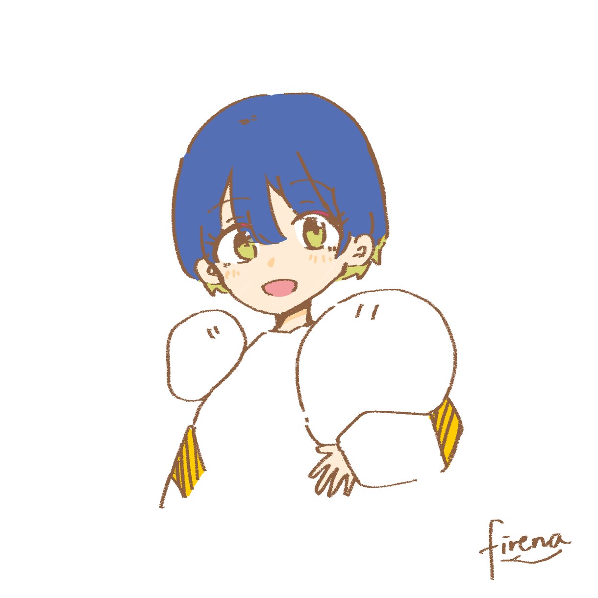 シンプルなゆるふわイラスト(ベタ塗り)描きます アイコン、プロフィール画像、似顔絵にぜひ！！ イメージ3