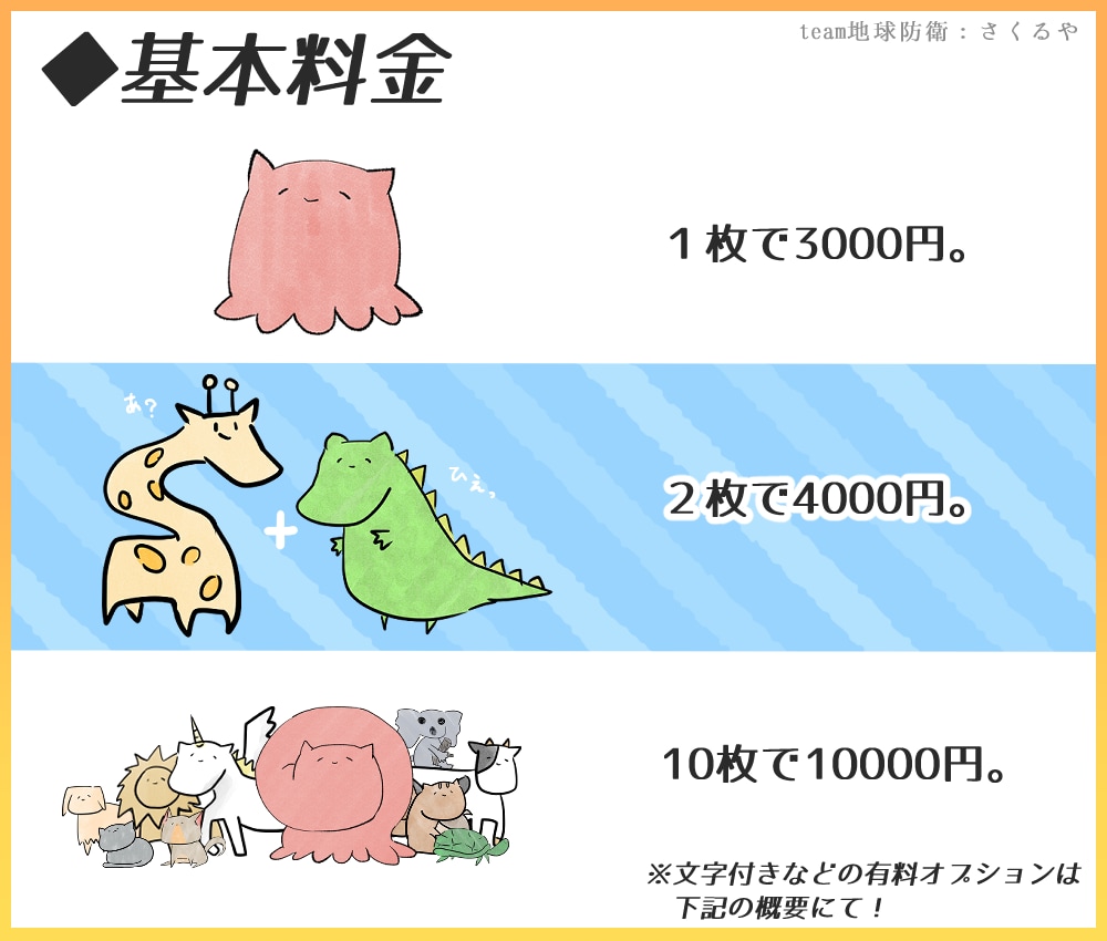 ゆるっとした動物のイラストを描きます シュールさもある動物！アイコンからグッズまで幅広く対応！ イメージ3