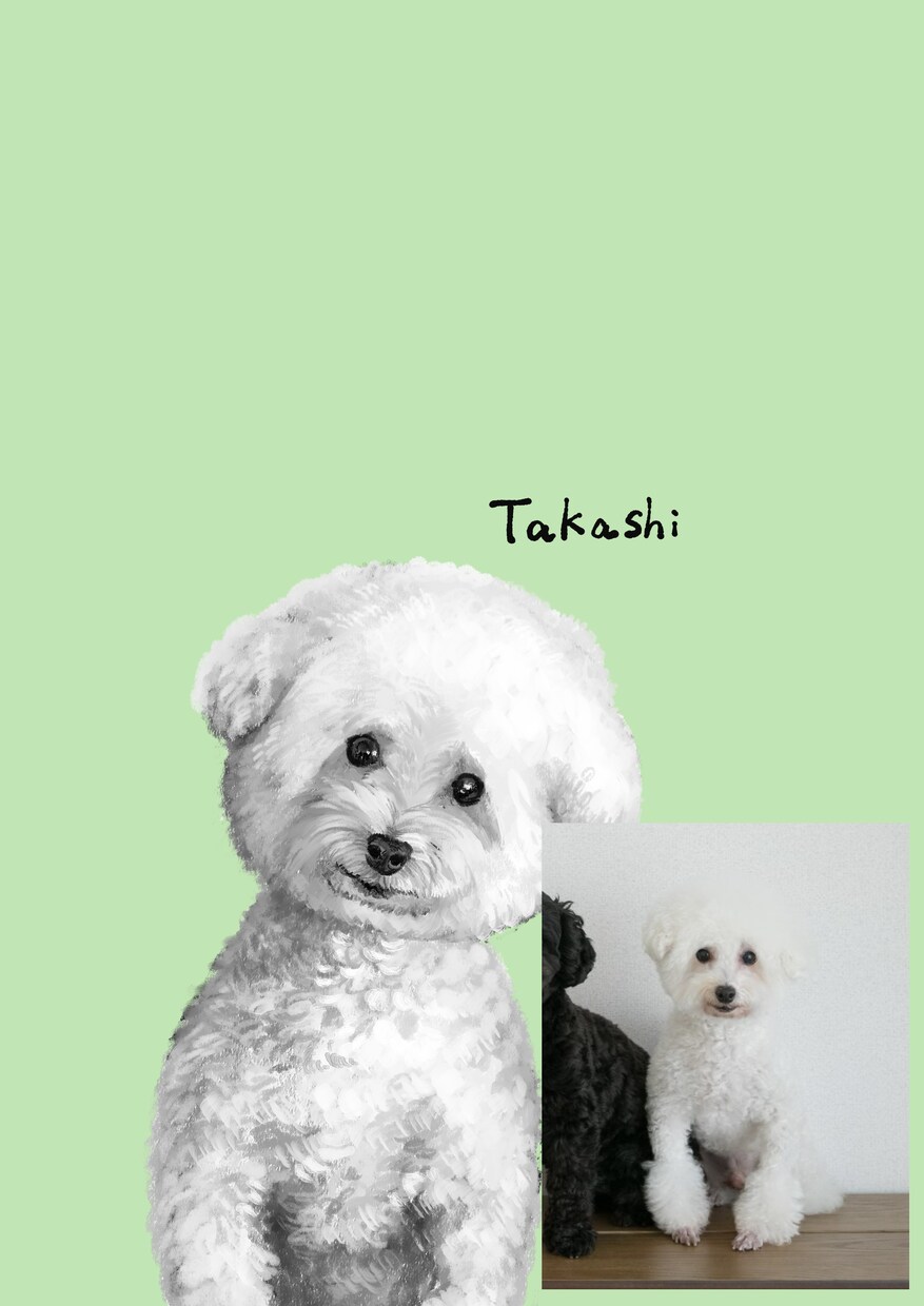 あなたのペットをモノクロ似顔絵でお描きします 待ち受けやSNSアイコンで、ペットの姿を残したい方に イメージ3