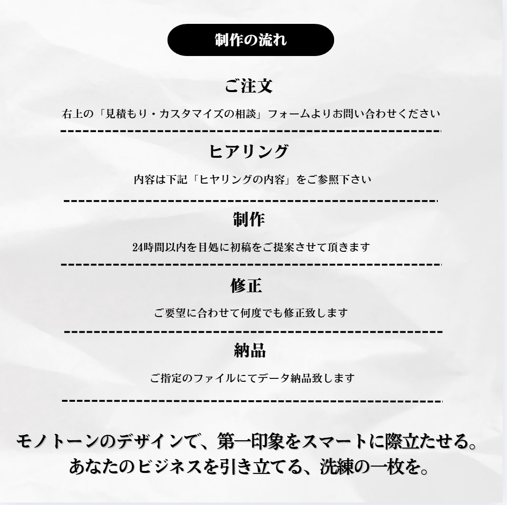 特別キャンペーン★★名刺デザインを作成します 選ばれる男のための、スタイリッシュな名刺を作成いたします イメージ3
